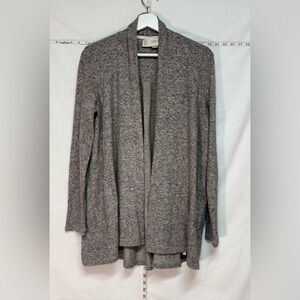 saturday sunday Warm-Gray Heather Open-Front Cardigan